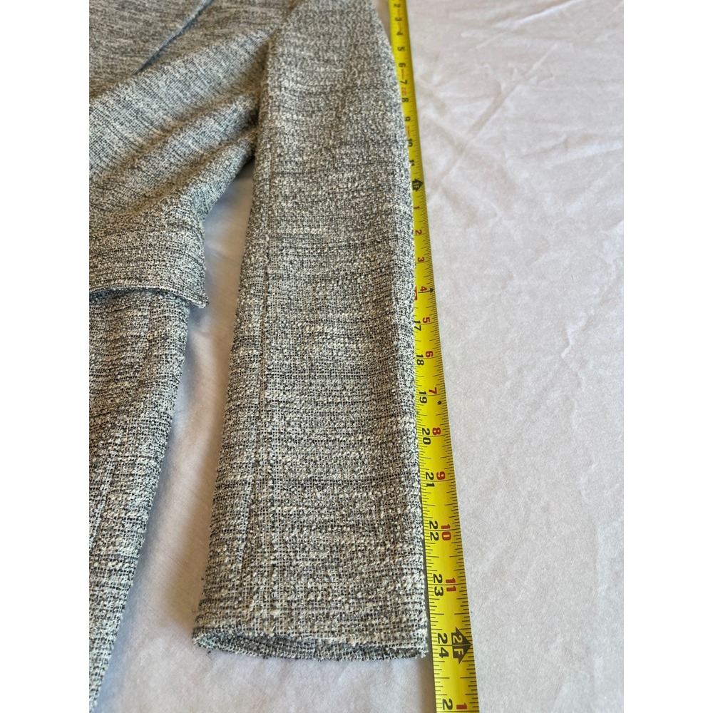 Dex The Suit Shop New York Grey Tweed Asymmetrical Snap Front Blazer XS Classic - Picture 9 of 10